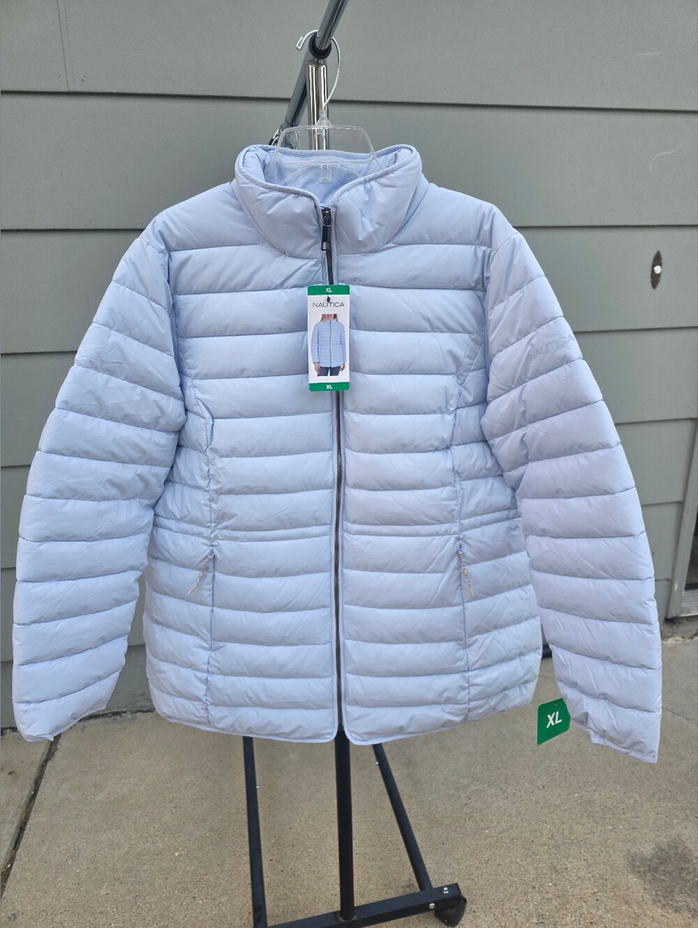 Nautica Women’s Light Blue Packable Puffer Jacket